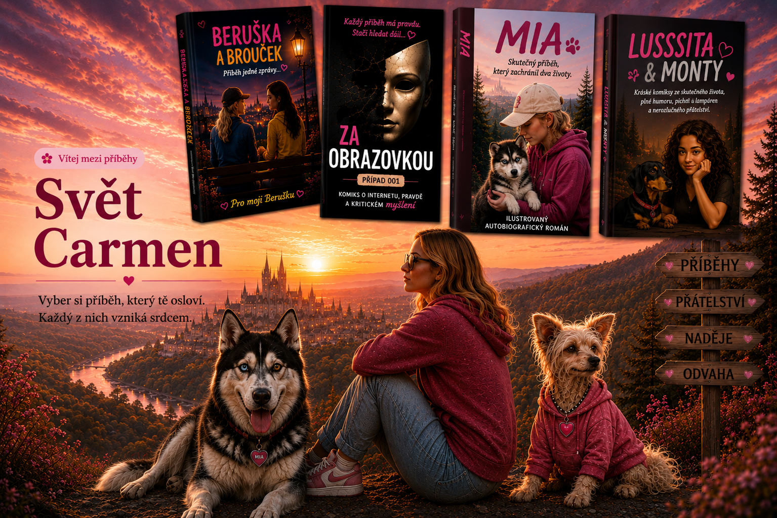 Svět Carmen – Beruška a Brouček, Za obrazovkou, MIA a Lusssita & Monty